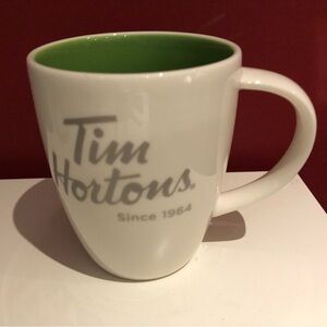 Tim Hortons White and Green Mug